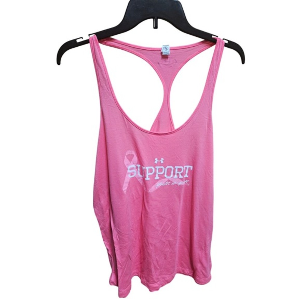 Under‎ Armour Pink Breast Cancer Awareness Support Tank Top Size XL